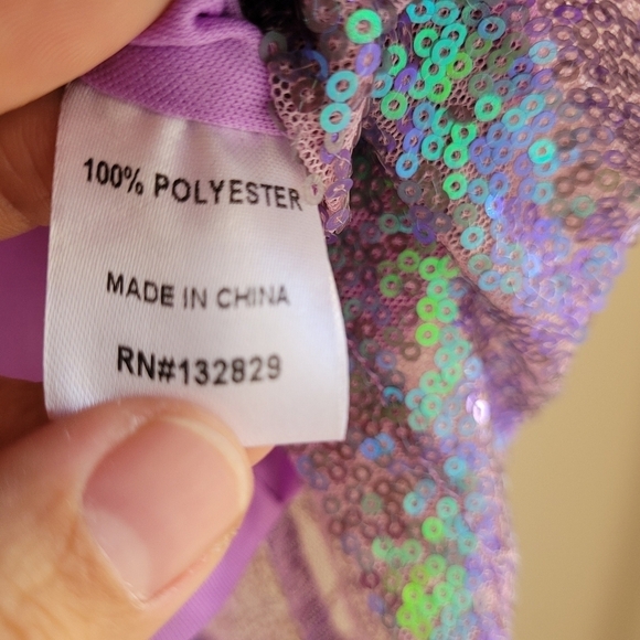 Revolve Superdown Amie Sequin Mini Dress size M Mermaidcore Taylor Swift Purple - Picture 12 of 13